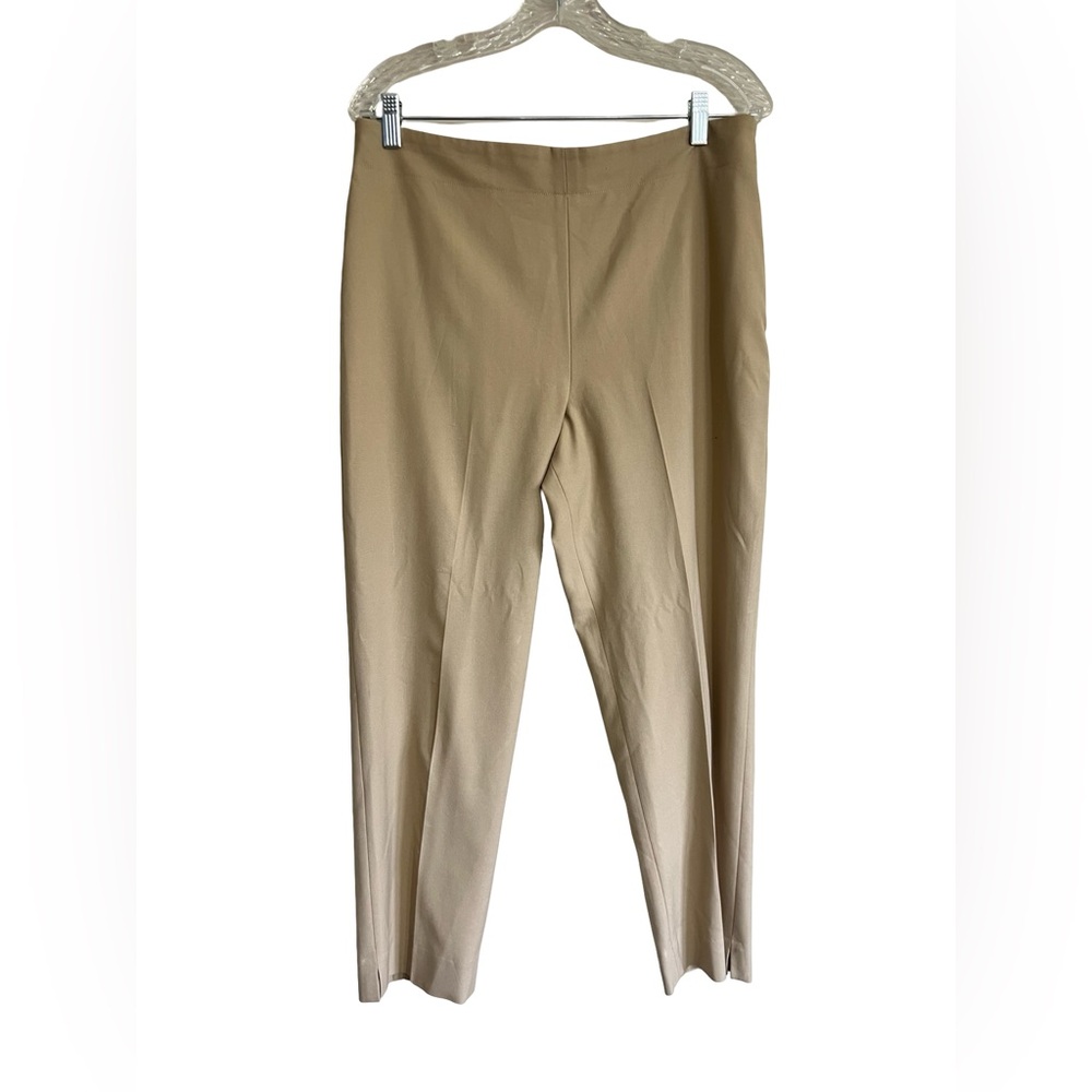 Stretch Pull-On Slim Leg Pants in Tan
